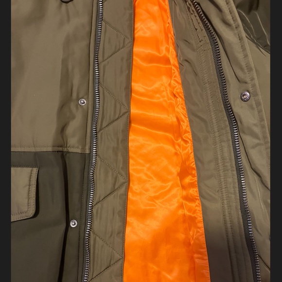 Zara khaki green voluminous bomber puffer jacket NWT - Picture 6 of 11